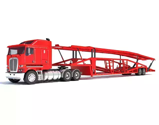 Car Carrier Semi Truck Trailer 3D model