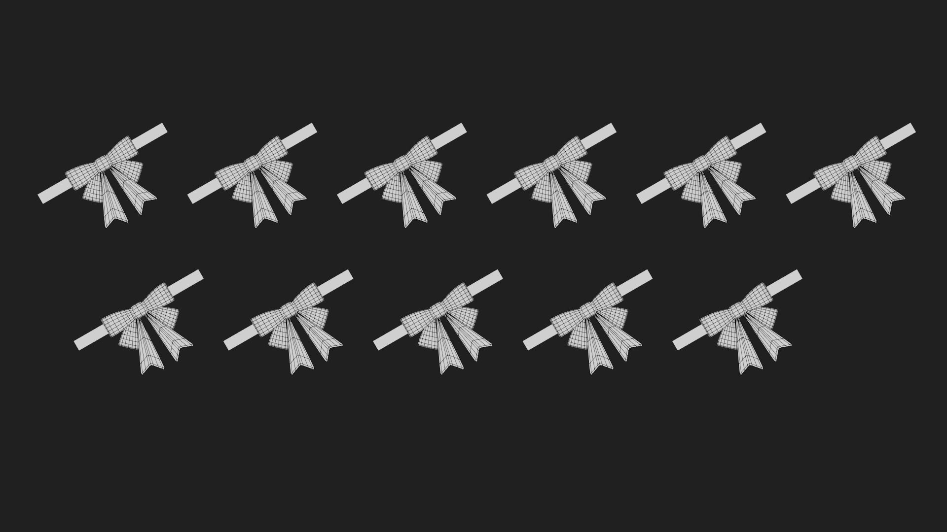 Cartoon Bow Low-poly 3D model_1