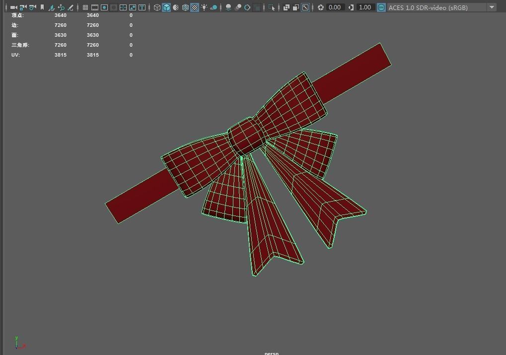 Cartoon Bow Low-poly 3D model_2