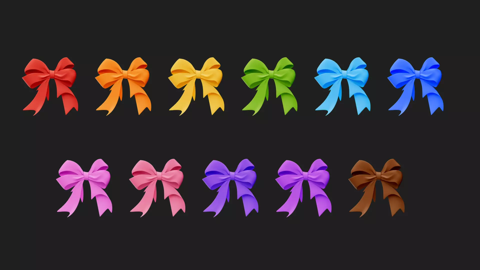 Cartoon Bow Low-poly 3D model_0