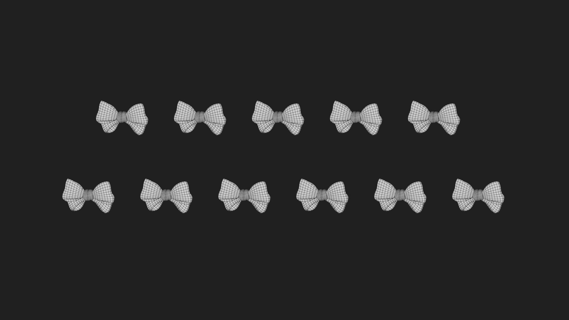 Cartoon Bow Low-poly 3D model_1