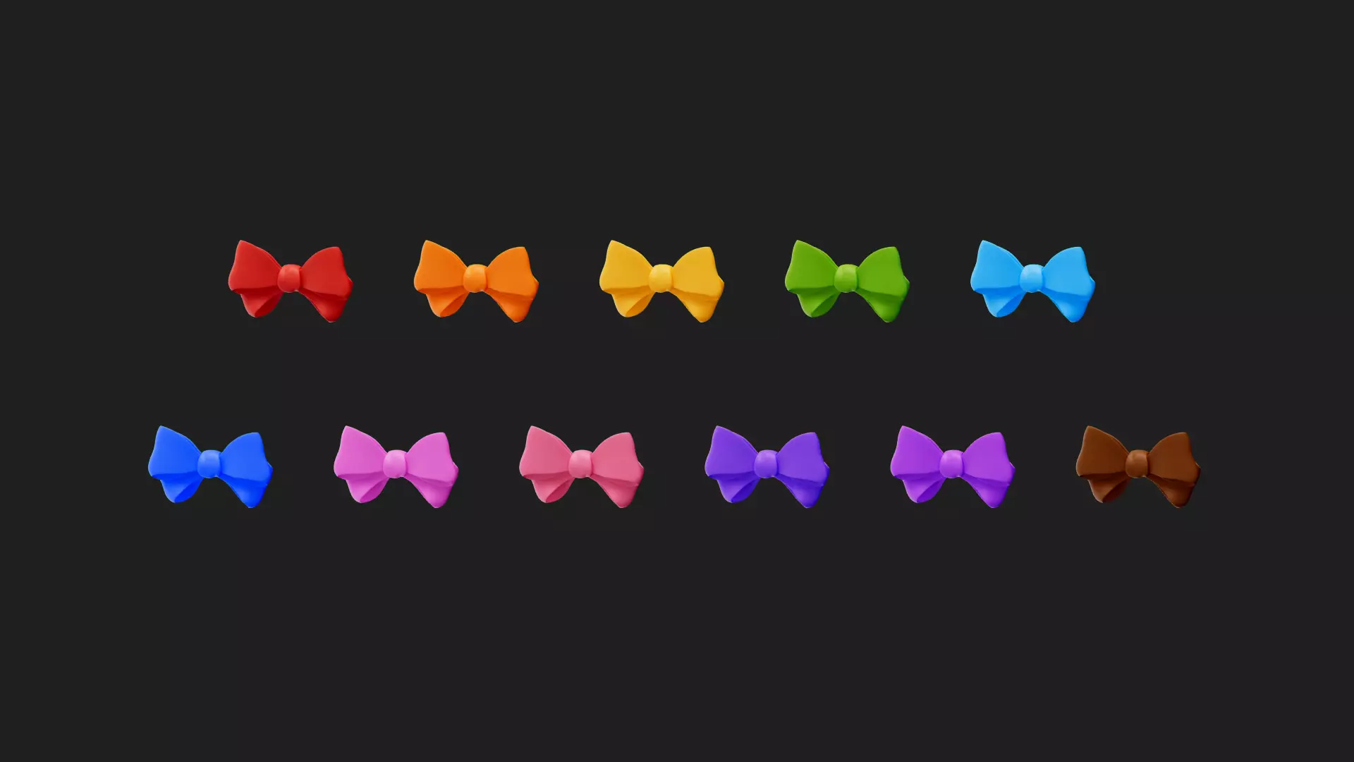 Cartoon Bow Low-poly 3D model_0