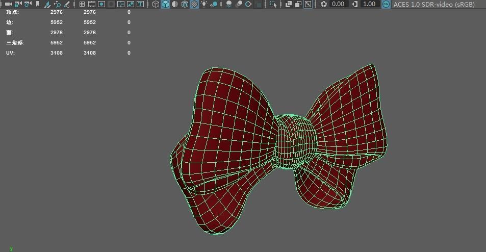Cartoon Bow Low-poly 3D model_2