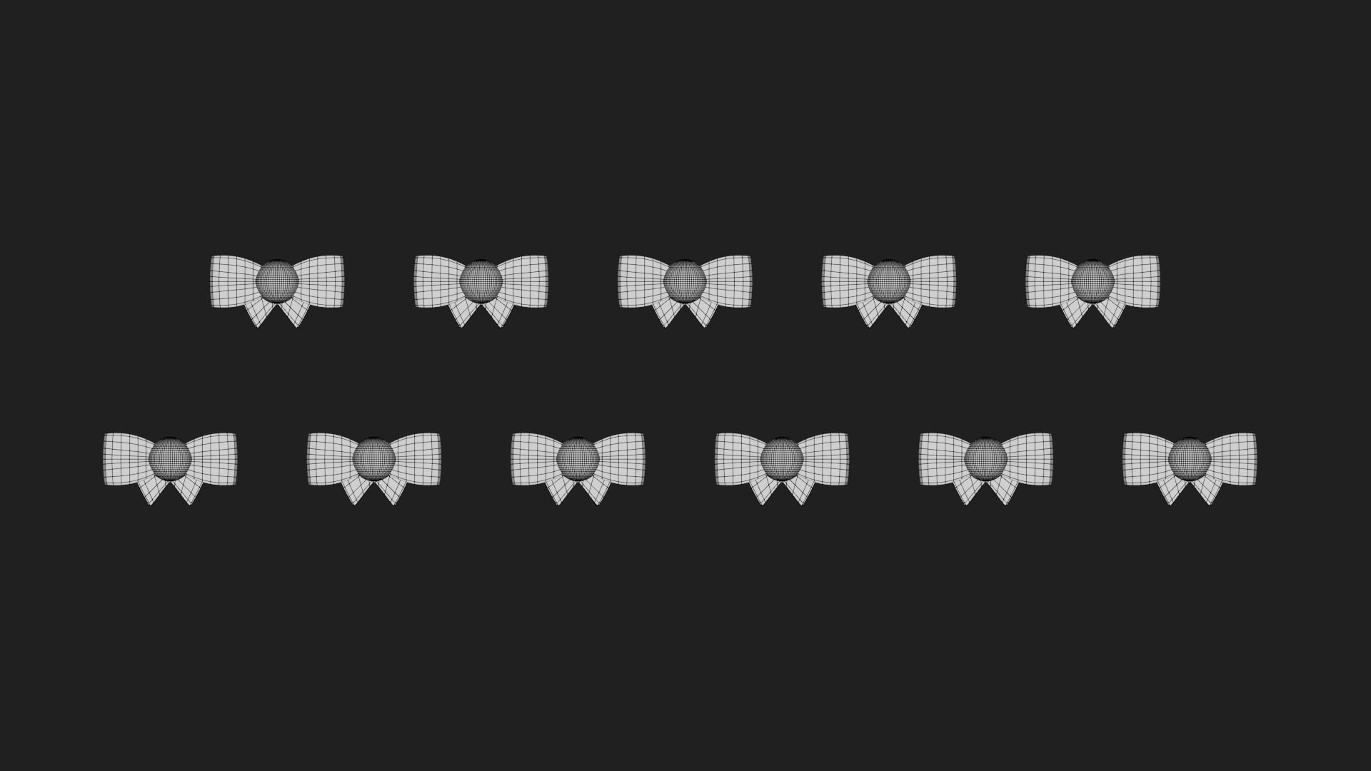 Cartoon Bow Low-poly 3D model_1