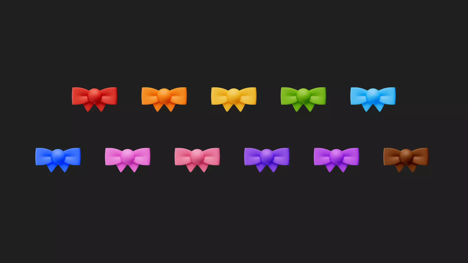 Cartoon Bow Low-poly 3D model_0