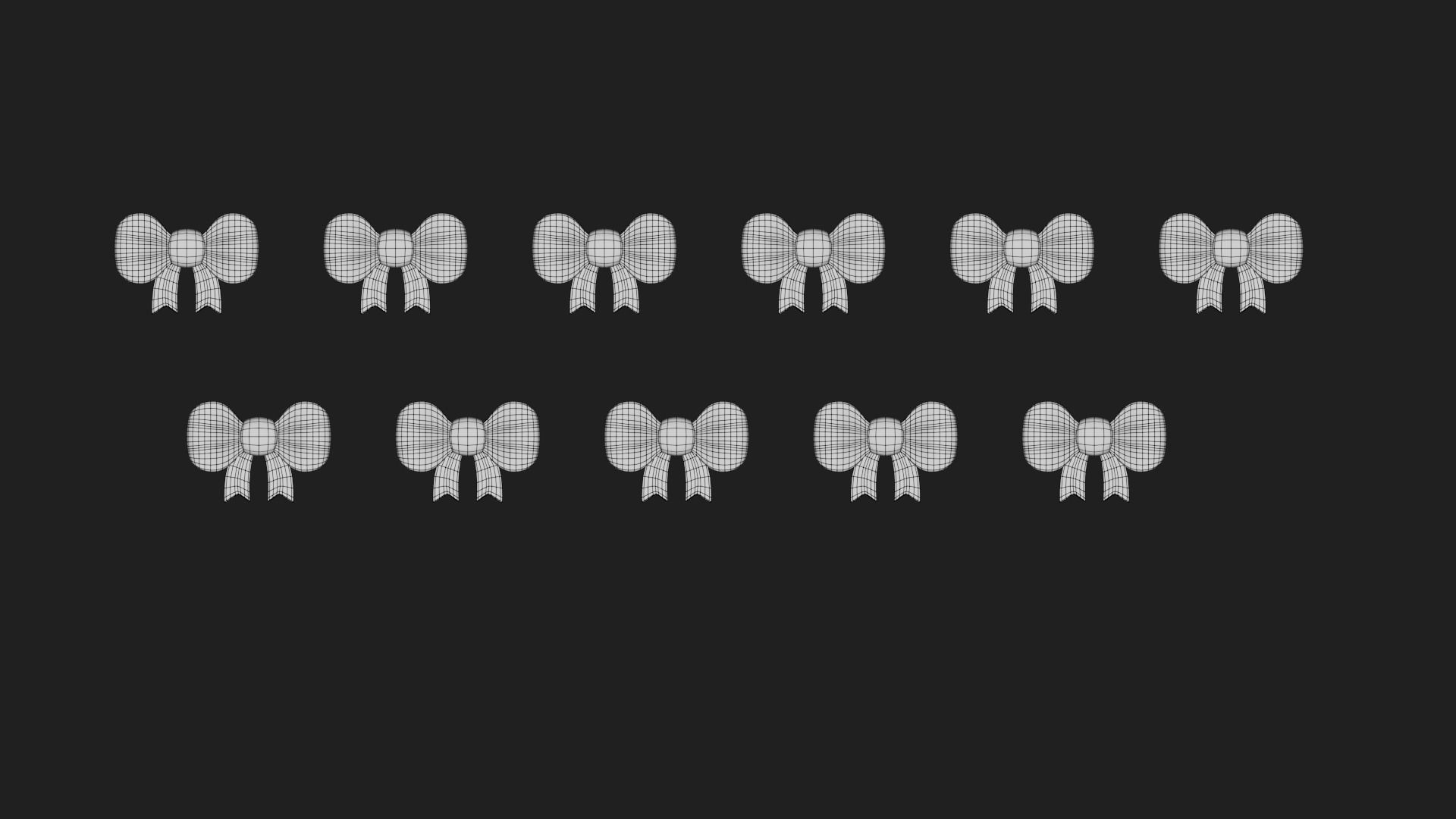 Cartoon Bow Low-poly 3D model_1