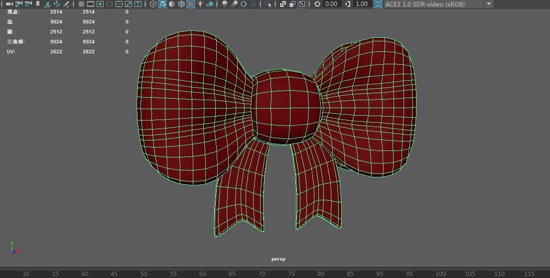 Cartoon Bow Low-poly 3D model_2
