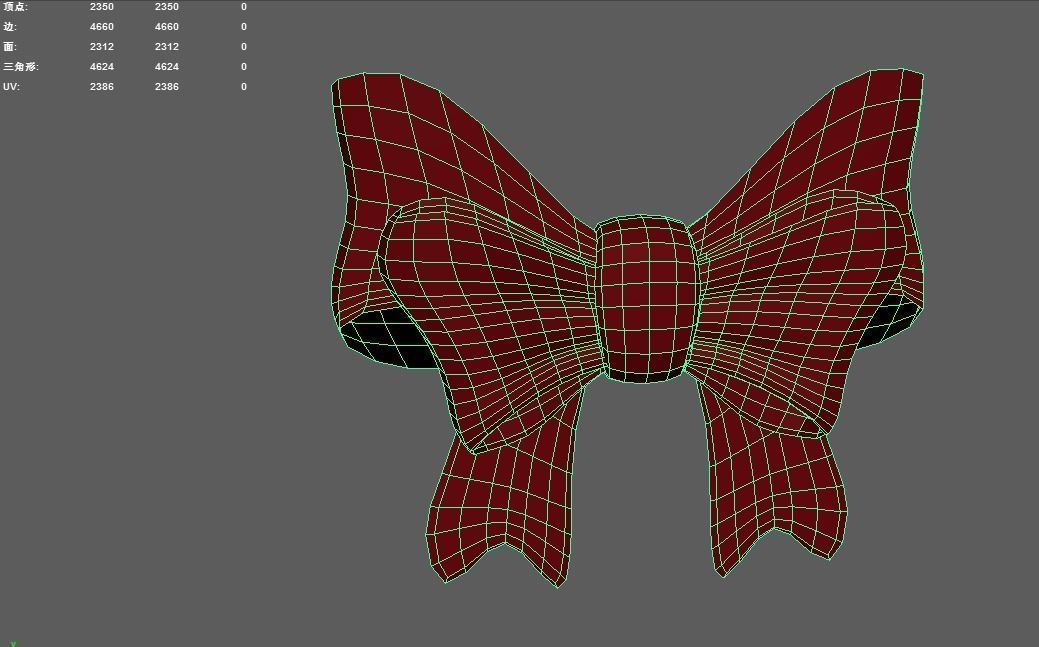 Cartoon Bow Low-poly 3D model_2