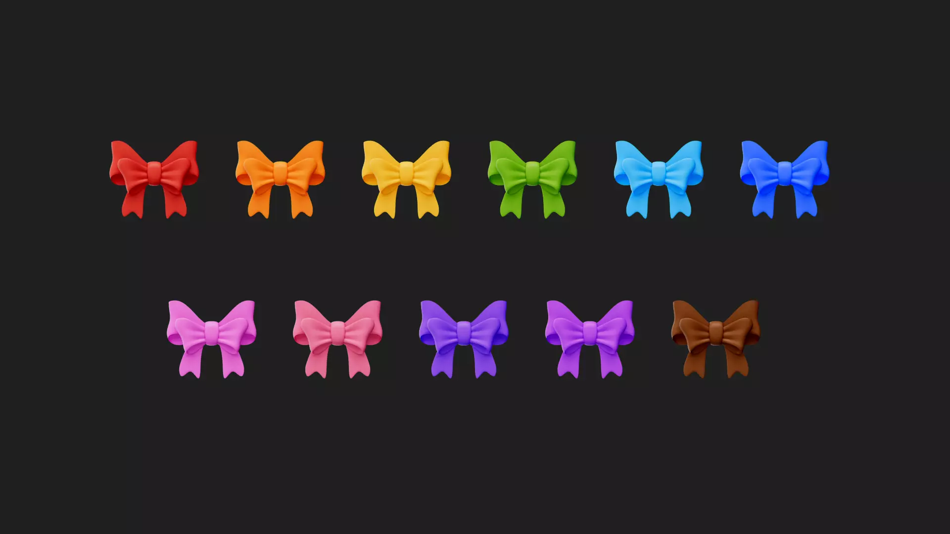 Cartoon Bow Low-poly 3D model_0