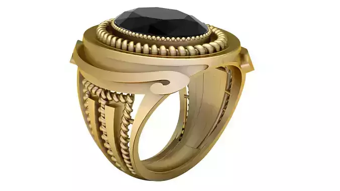 Turkish Men fashion ring 3d Printable Model