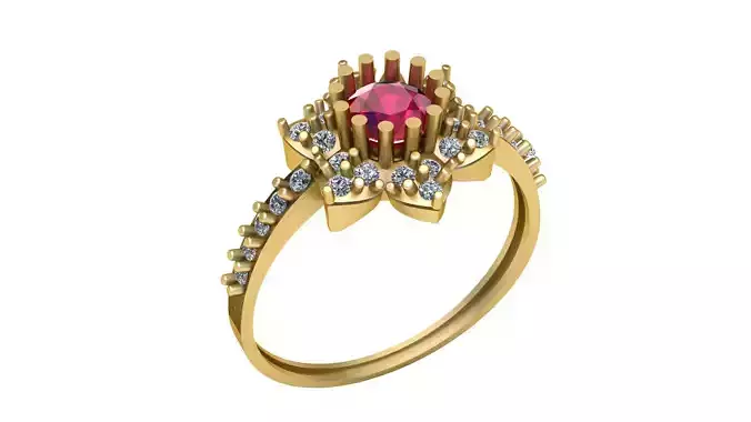 Engagement Diamond Ring 3d Printable Model