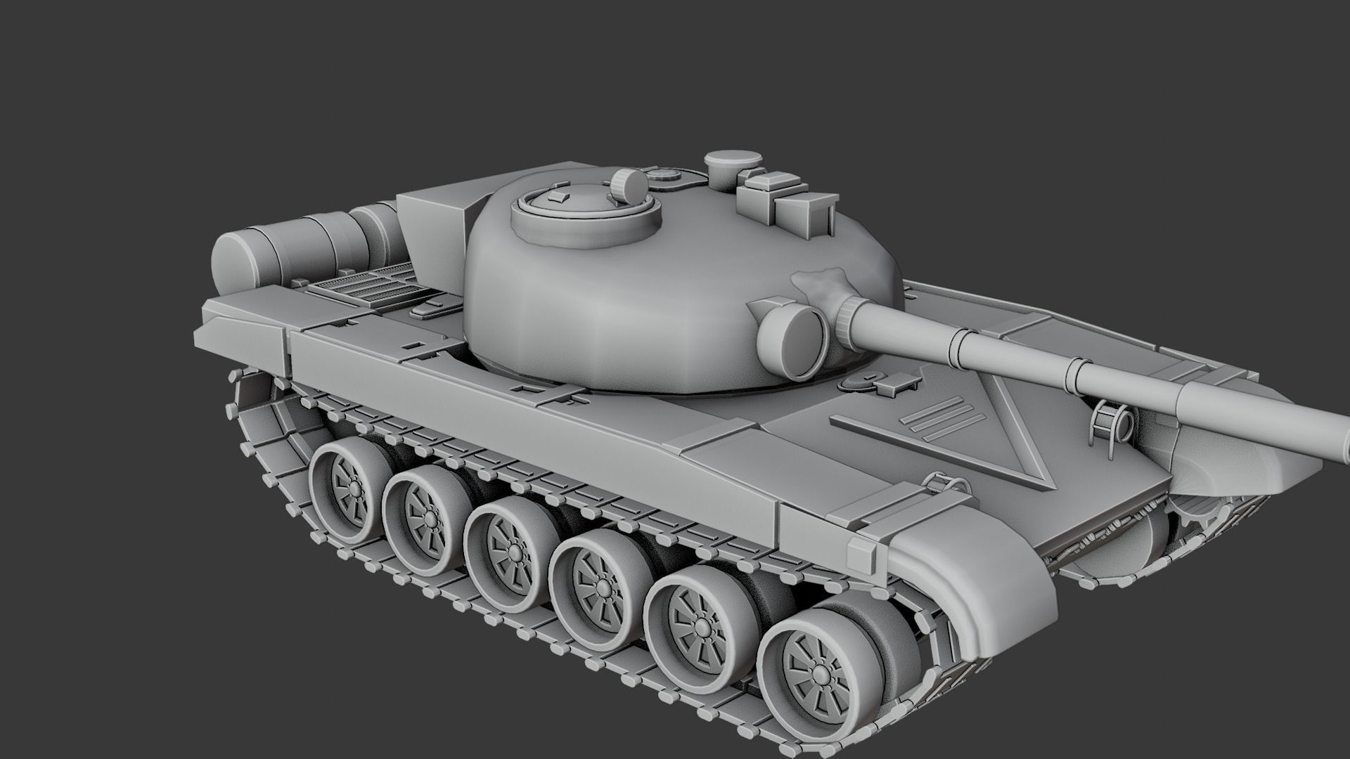 tank T72 Low-poly 3D model_4