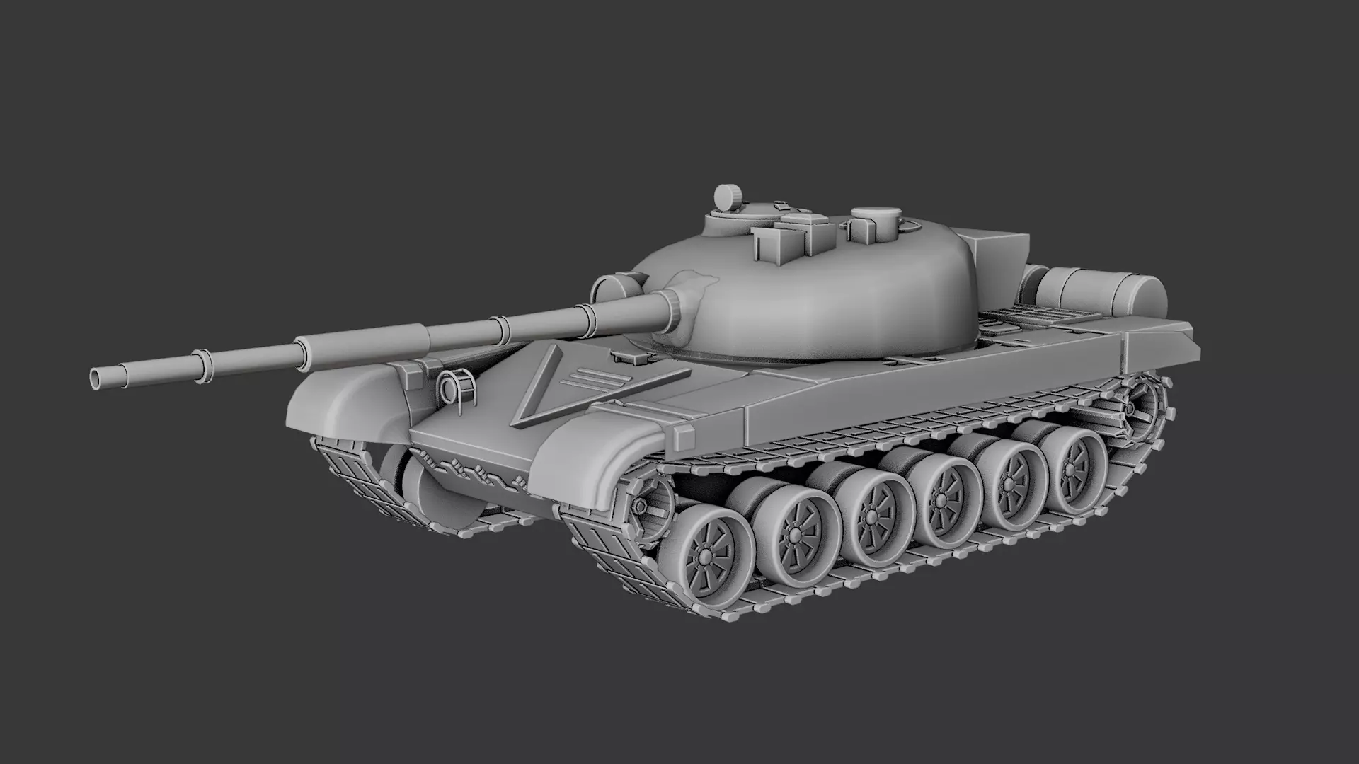 tank T72 Low-poly 3D model_0