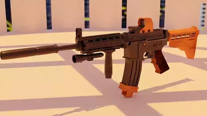 M4A1 Rifle low poly