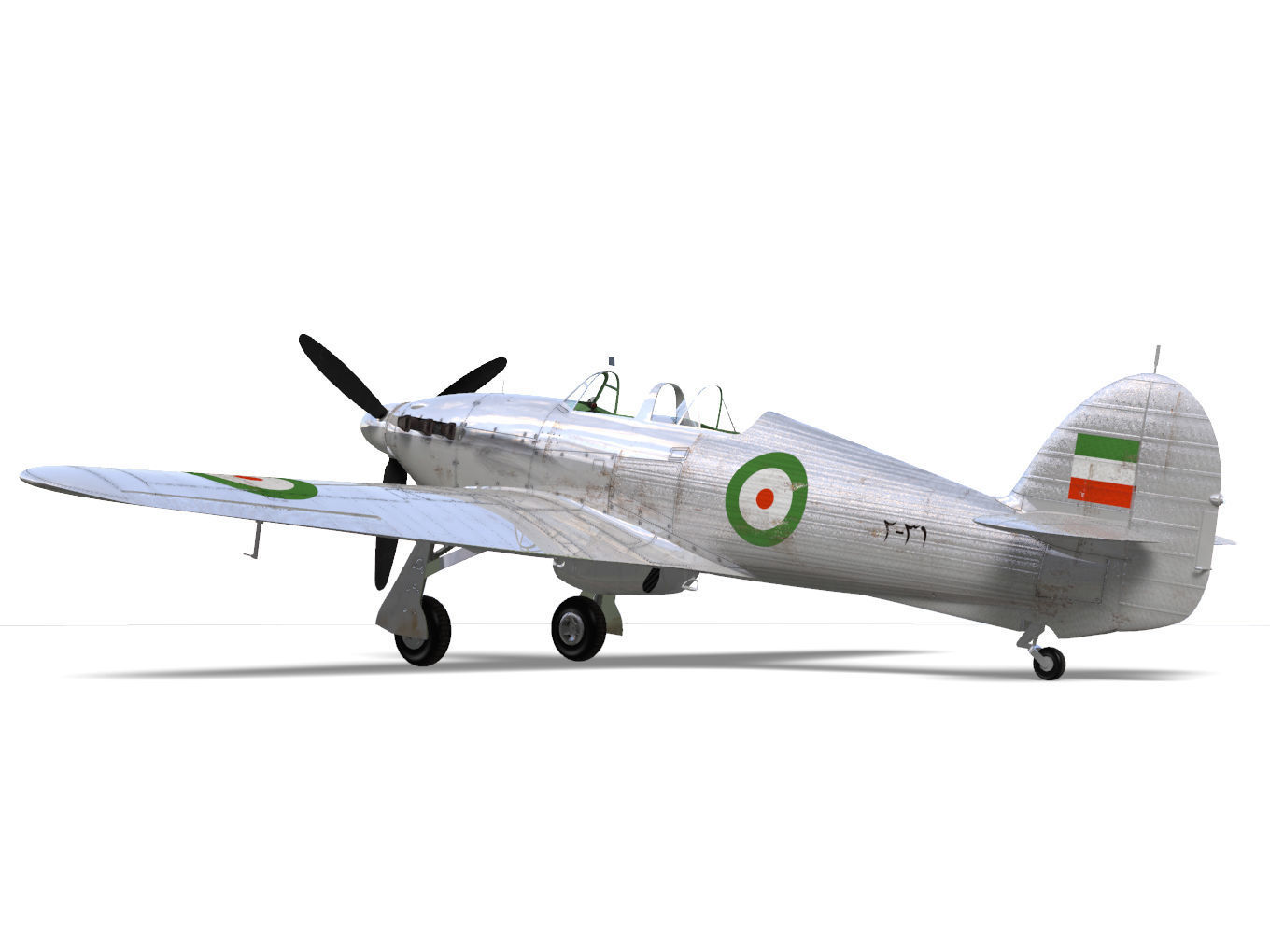 Hawker Hurricane Trainer MK2c 3D model_6