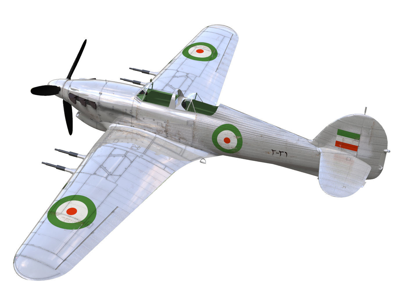 Hawker Hurricane Trainer MK2c 3D model_1
