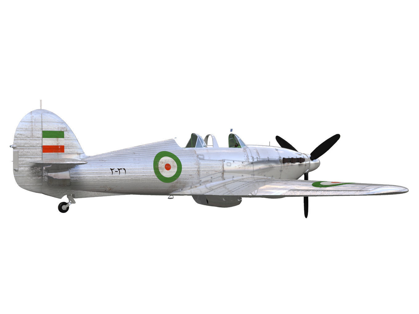 Hawker Hurricane Trainer MK2c 3D model_4
