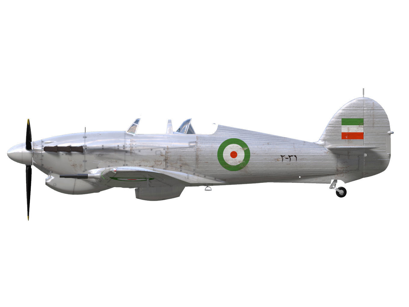 Hawker Hurricane Trainer MK2c 3D model_8