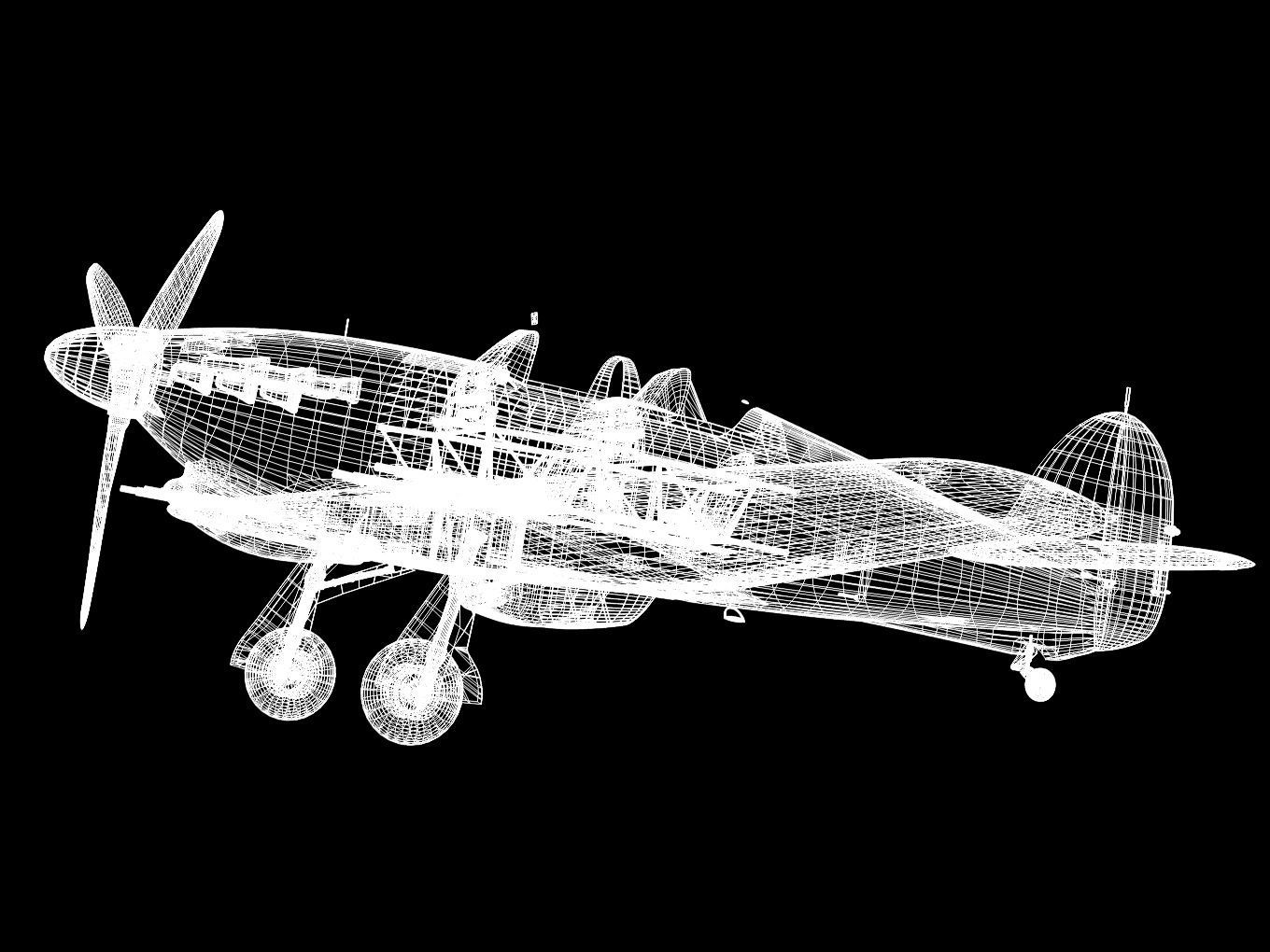Hawker Hurricane Trainer MK2c 3D model_16
