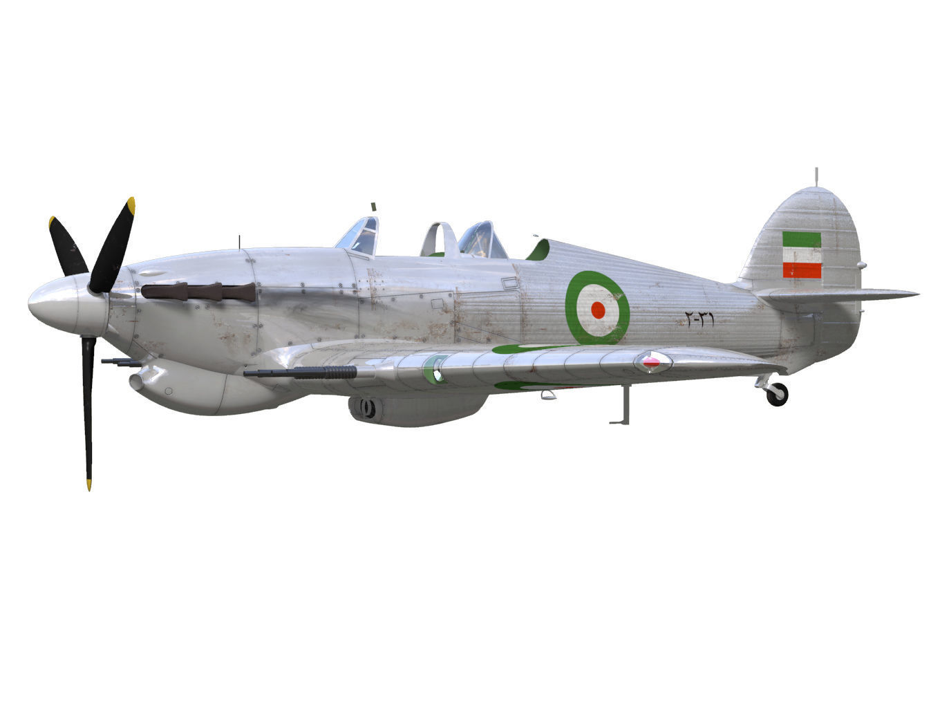 Hawker Hurricane Trainer MK2c 3D model_2
