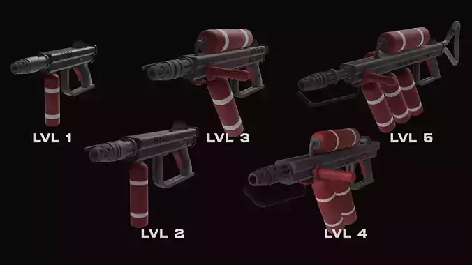 Stylized Sci-Fi Battle Fire Gun