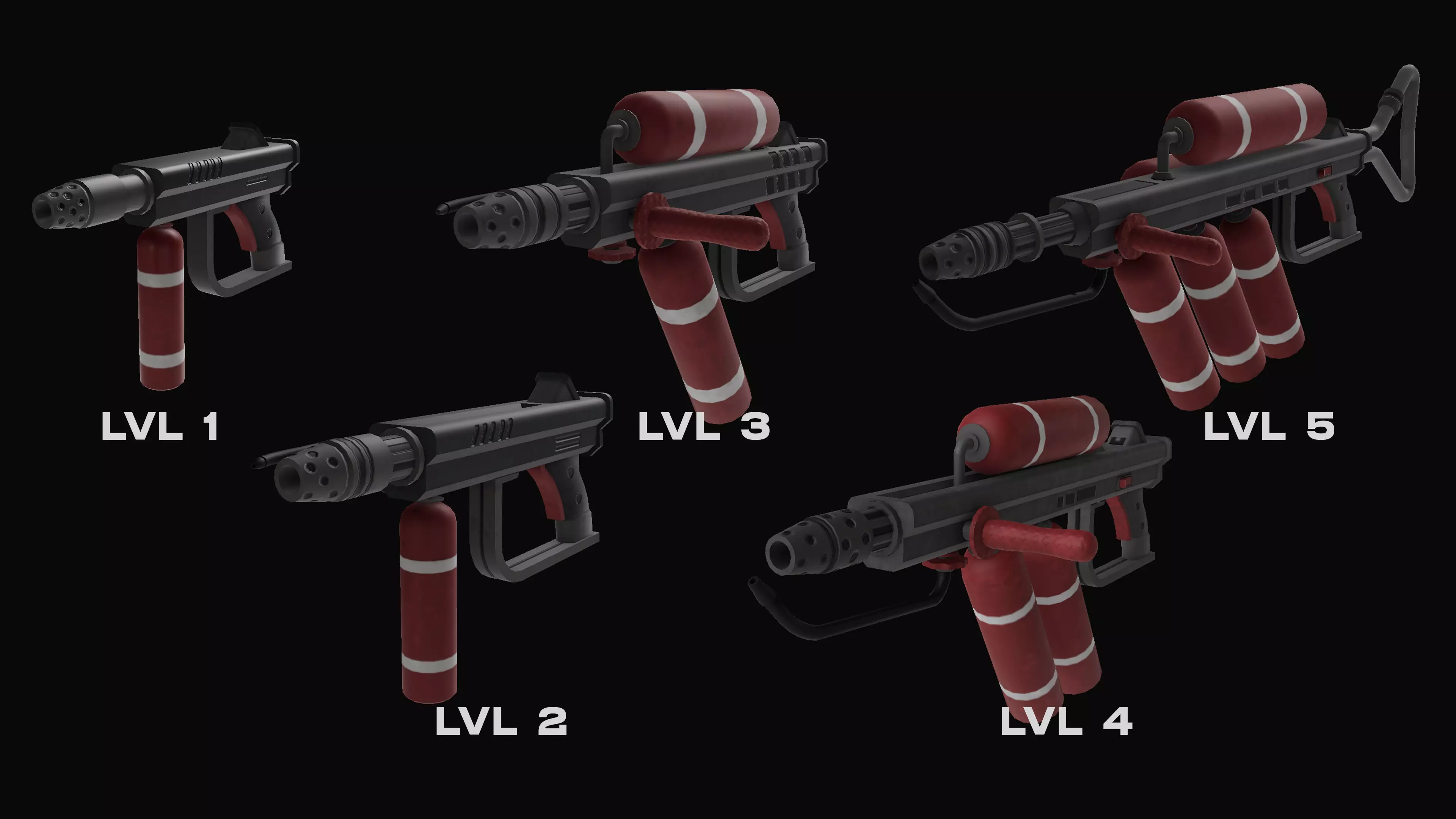 Stylized Sci-Fi Battle Fire Gun Low-poly 3D model