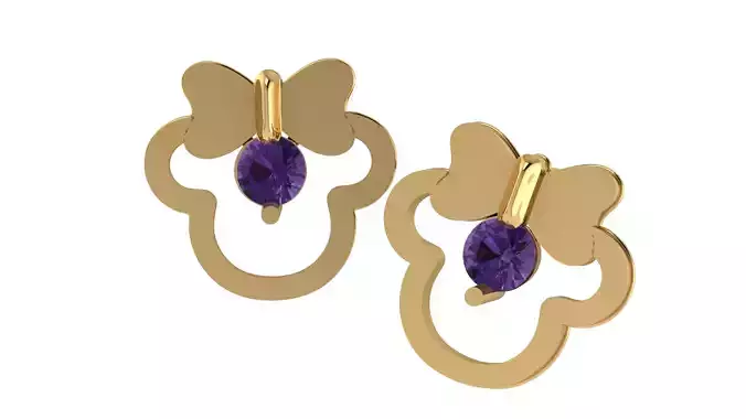 Women Fashion Butterfly Earring 3d Printable Model 3D print model