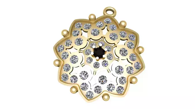 Women Fashion Diamond Pendant 3d Printable Model