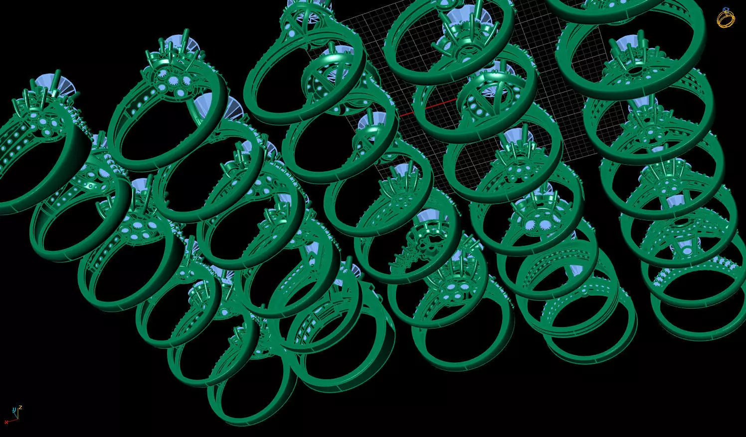 RINGS DIAMOND 3D print model_2