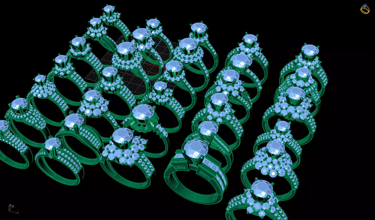 RINGS DIAMOND 3D print model_0