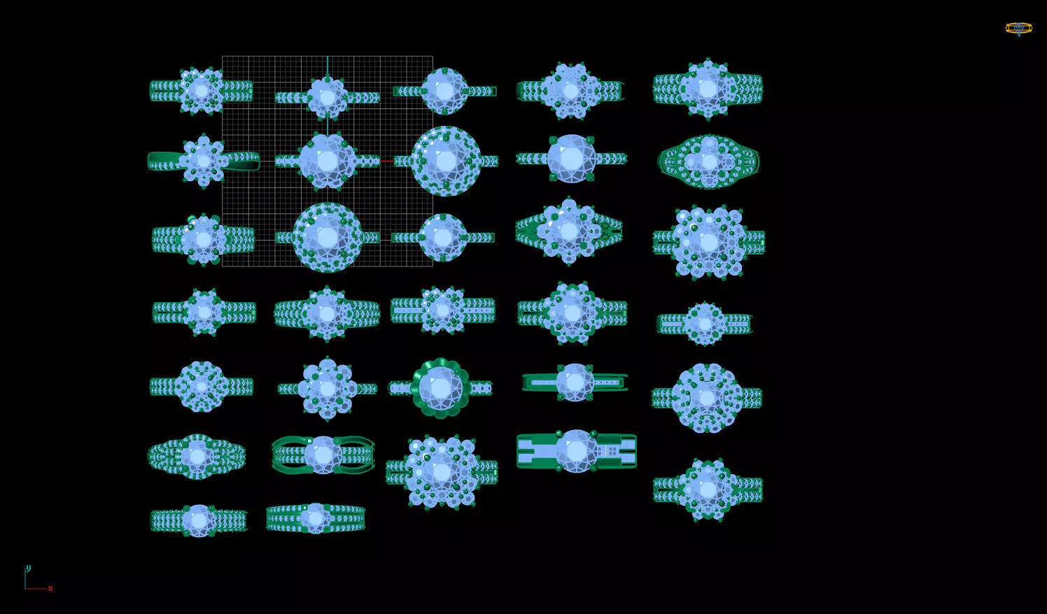 RINGS DIAMOND 3D print model_3