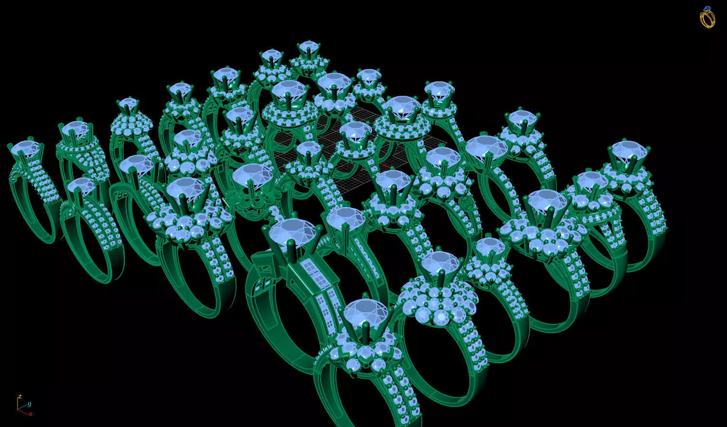 RINGS DIAMOND 3D print model_1