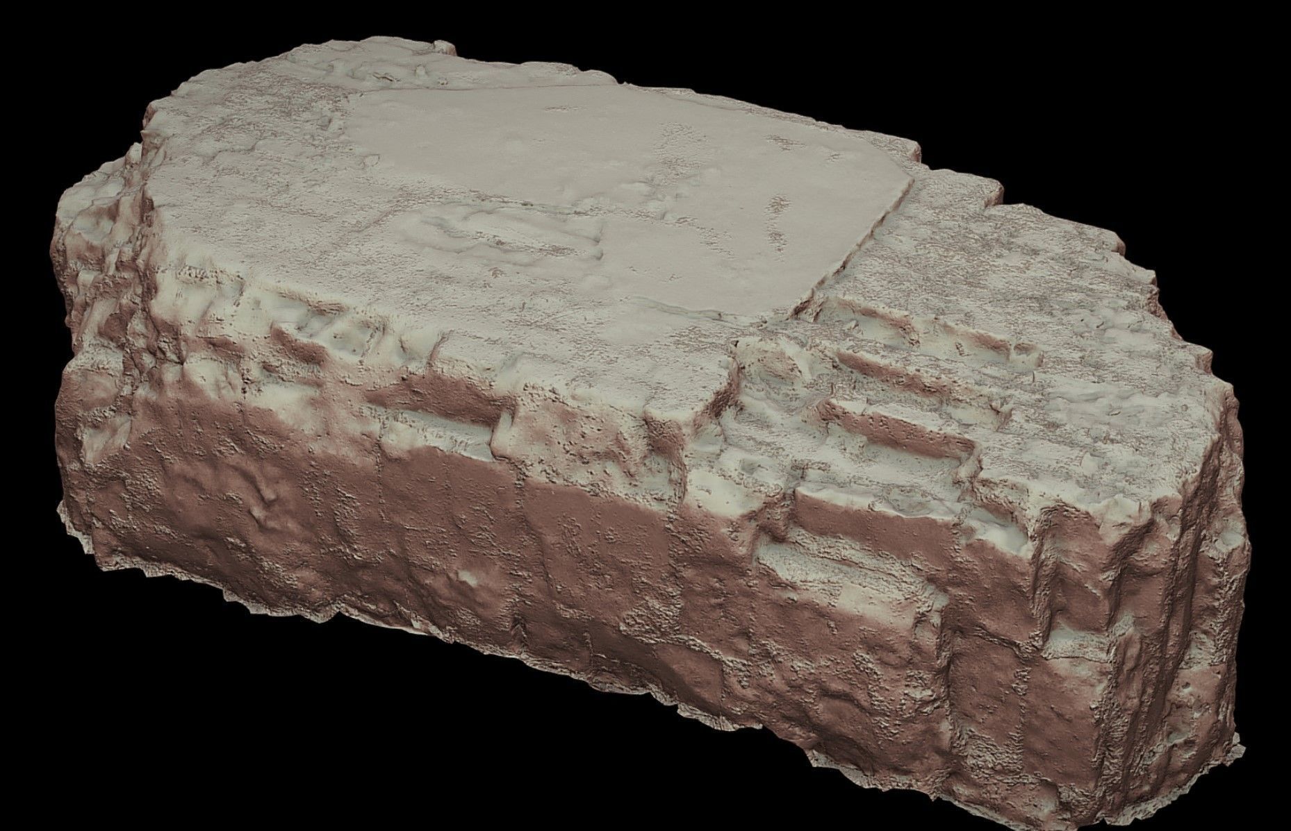 destroyed house debris block part bricks photogrammetry Low-poly 3D model_4