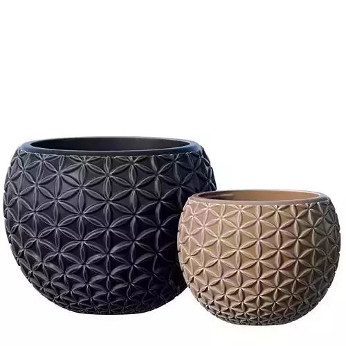 Decorative Floor Relief Flower Vase Urn Pot Planters Decoration