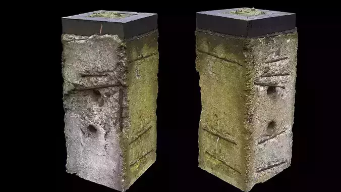 concrete block street part photogrammetry