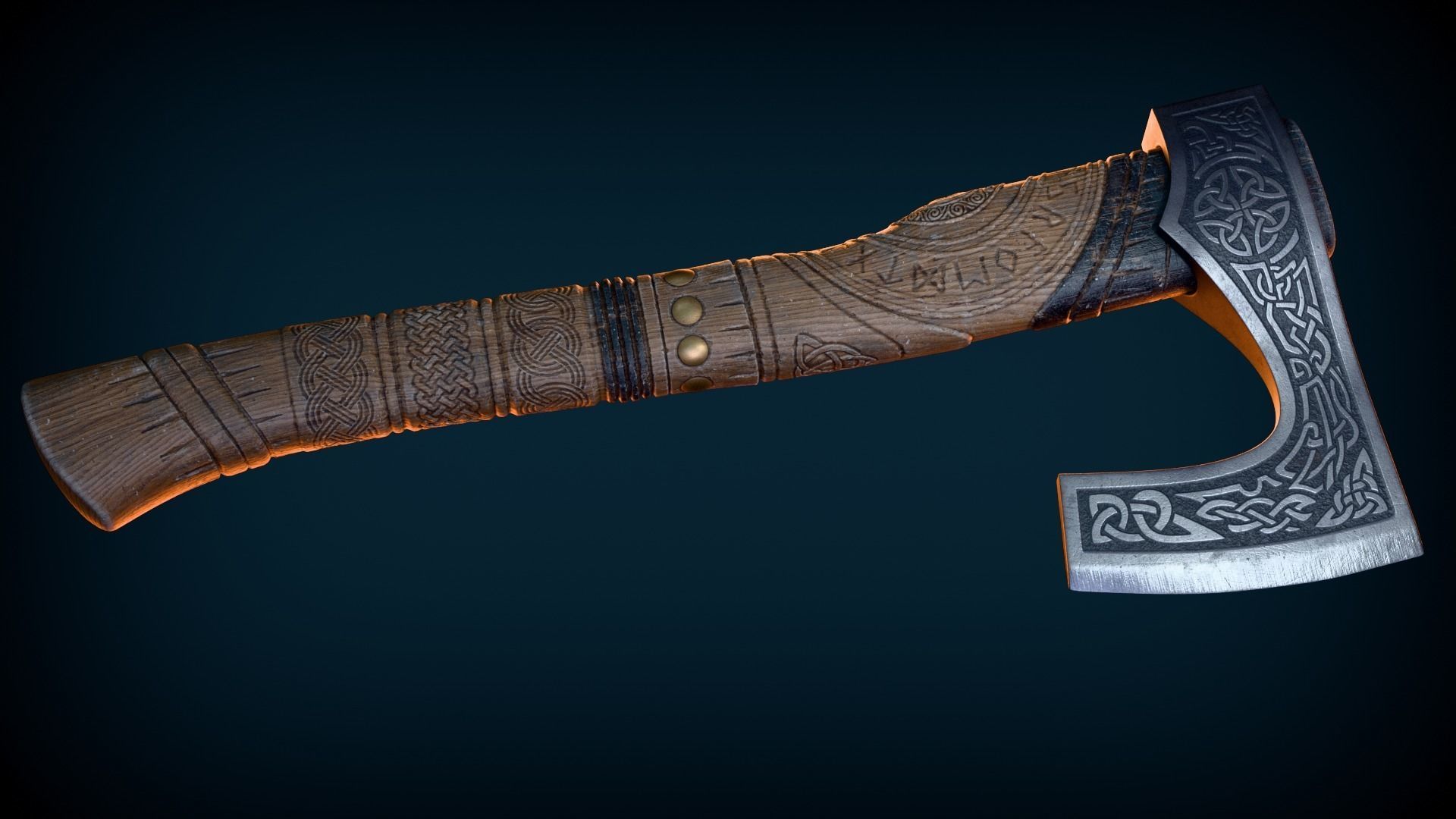 Nordic Axe 3D model_5