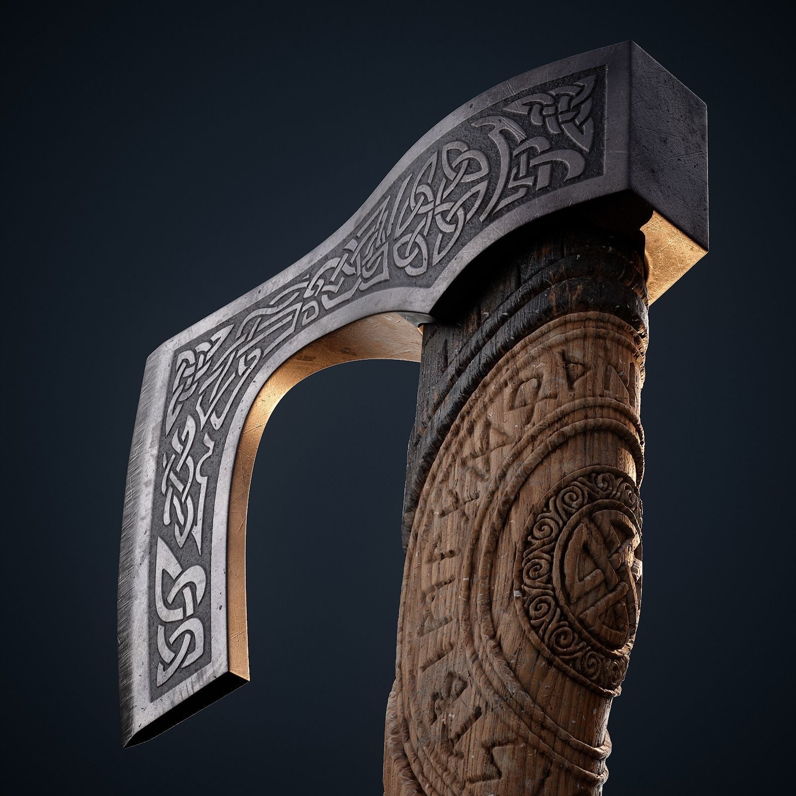 Nordic Axe 3D model_2