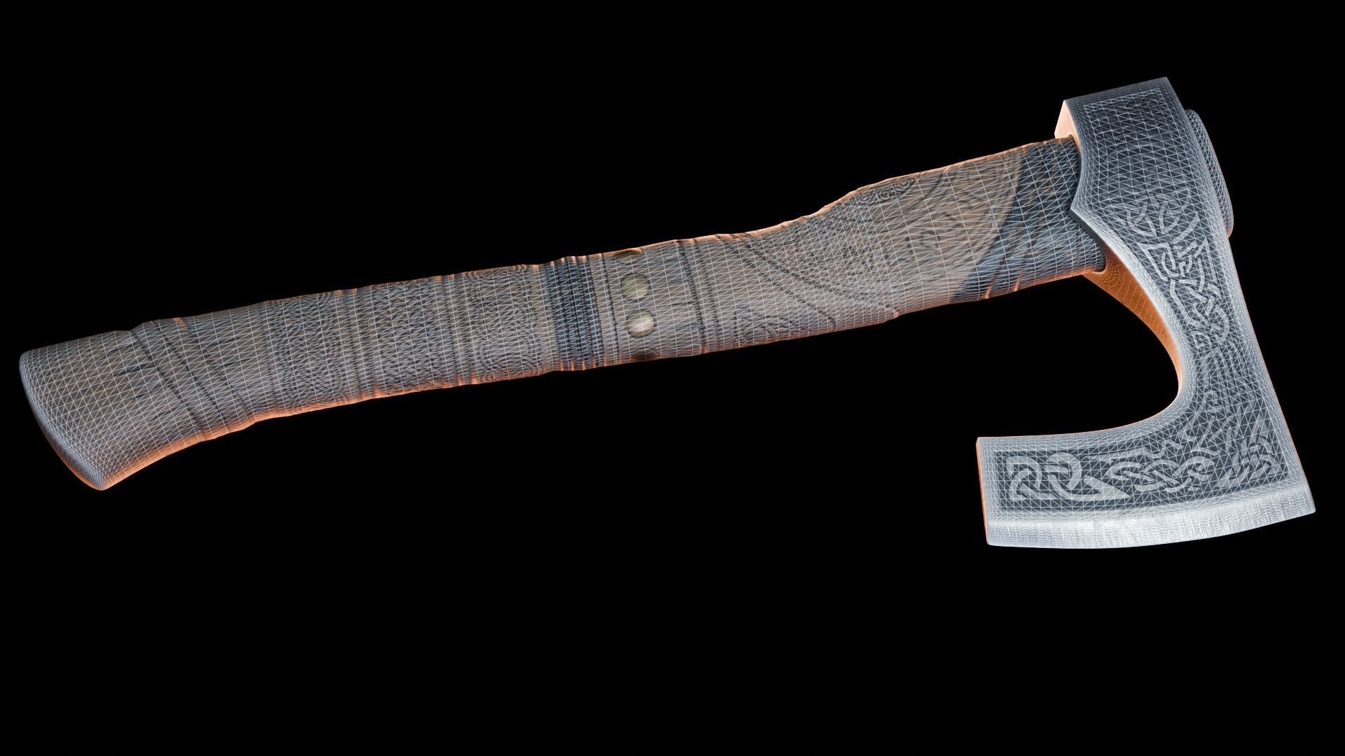 Nordic Axe 3D model_6