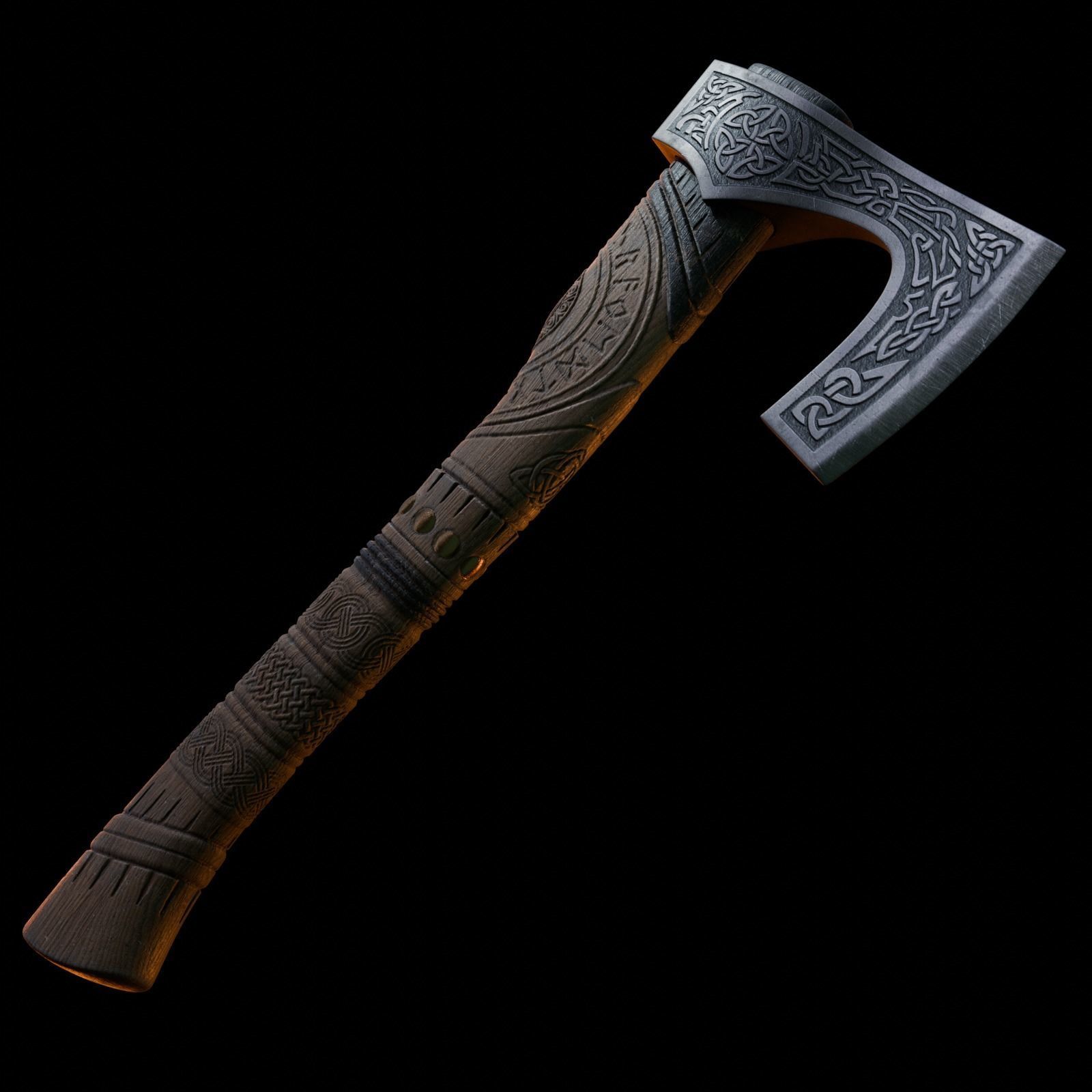 Nordic Axe 3D model_7