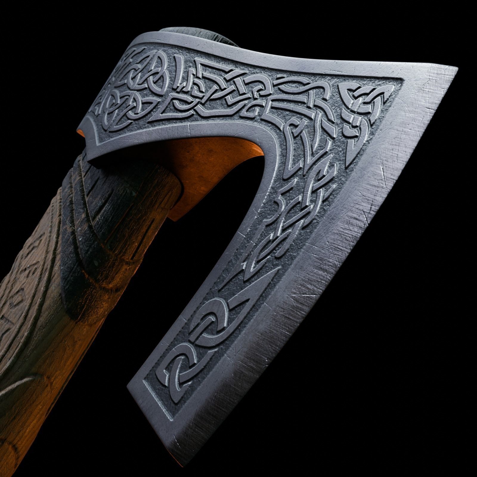 Nordic Axe 3D model_9