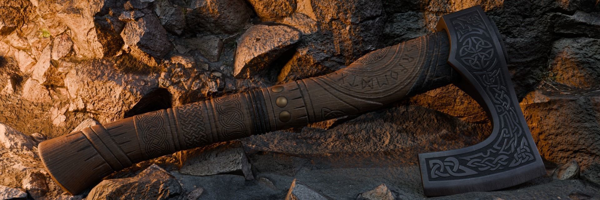 Nordic Axe 3D model_11