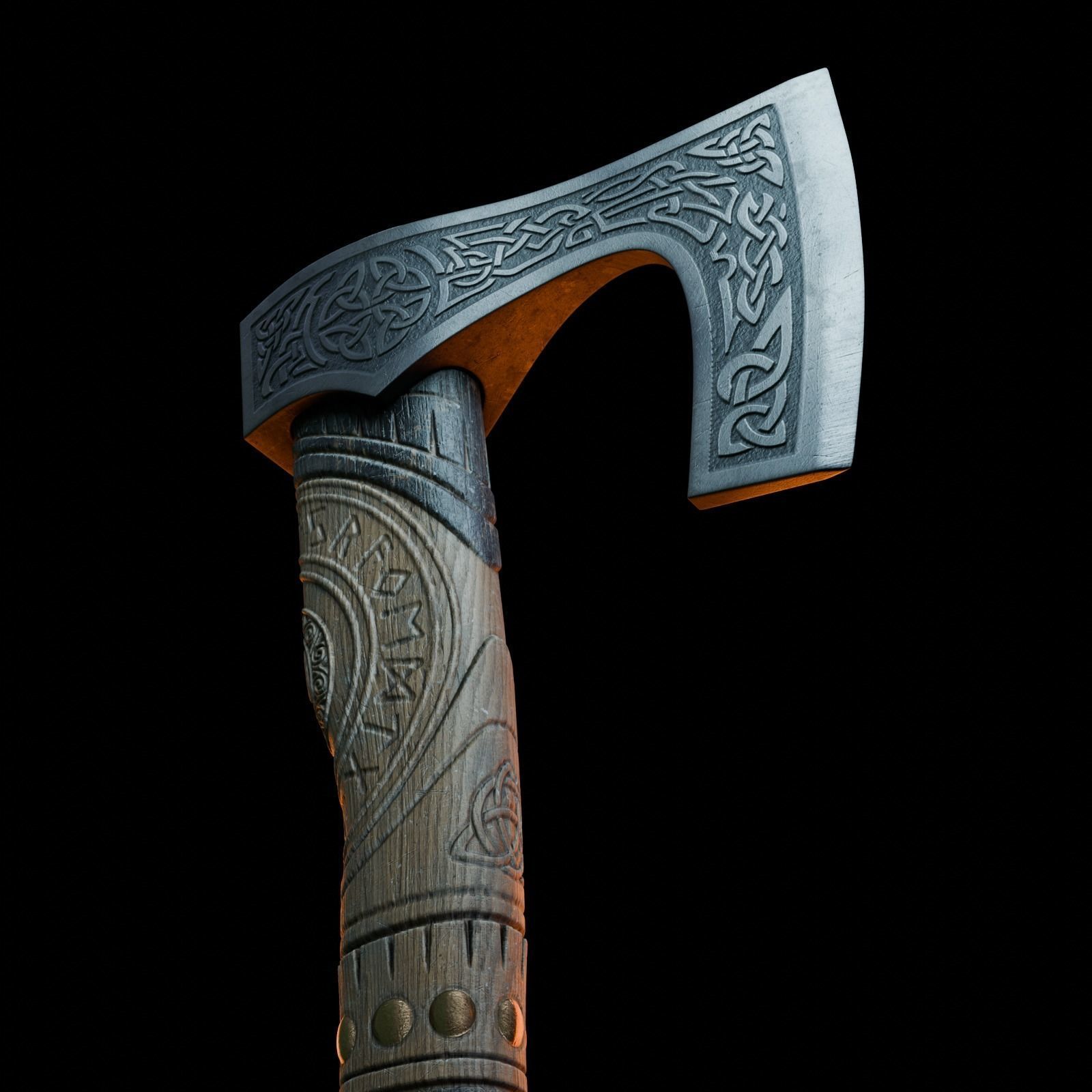 Nordic Axe 3D model_8