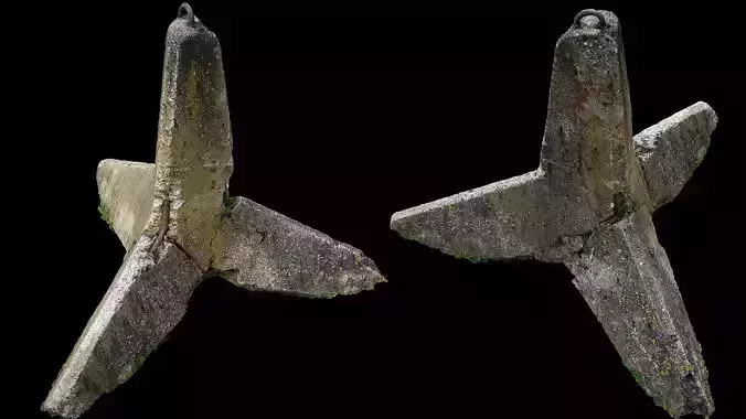 concrete soviet antitank barrier type2 photogrammetry