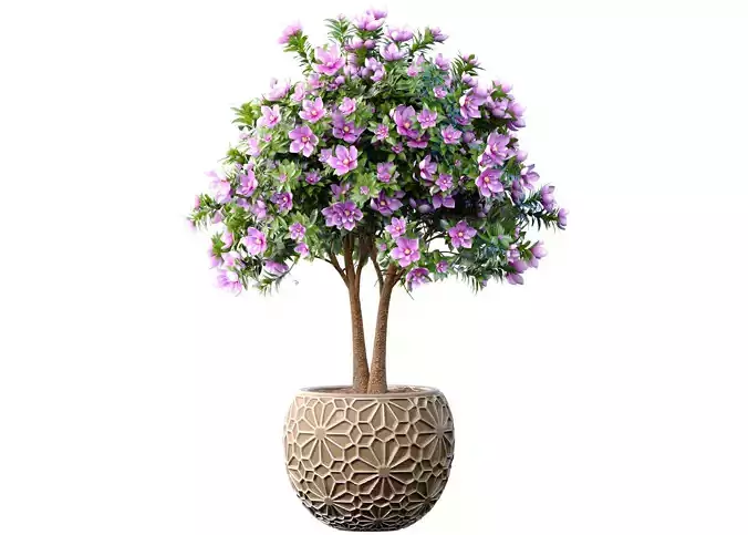 Decorative flowering garden Arabic tree flowerpot oriental style