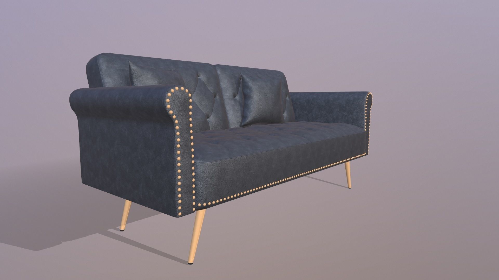 Leather SOFA 3D model_2