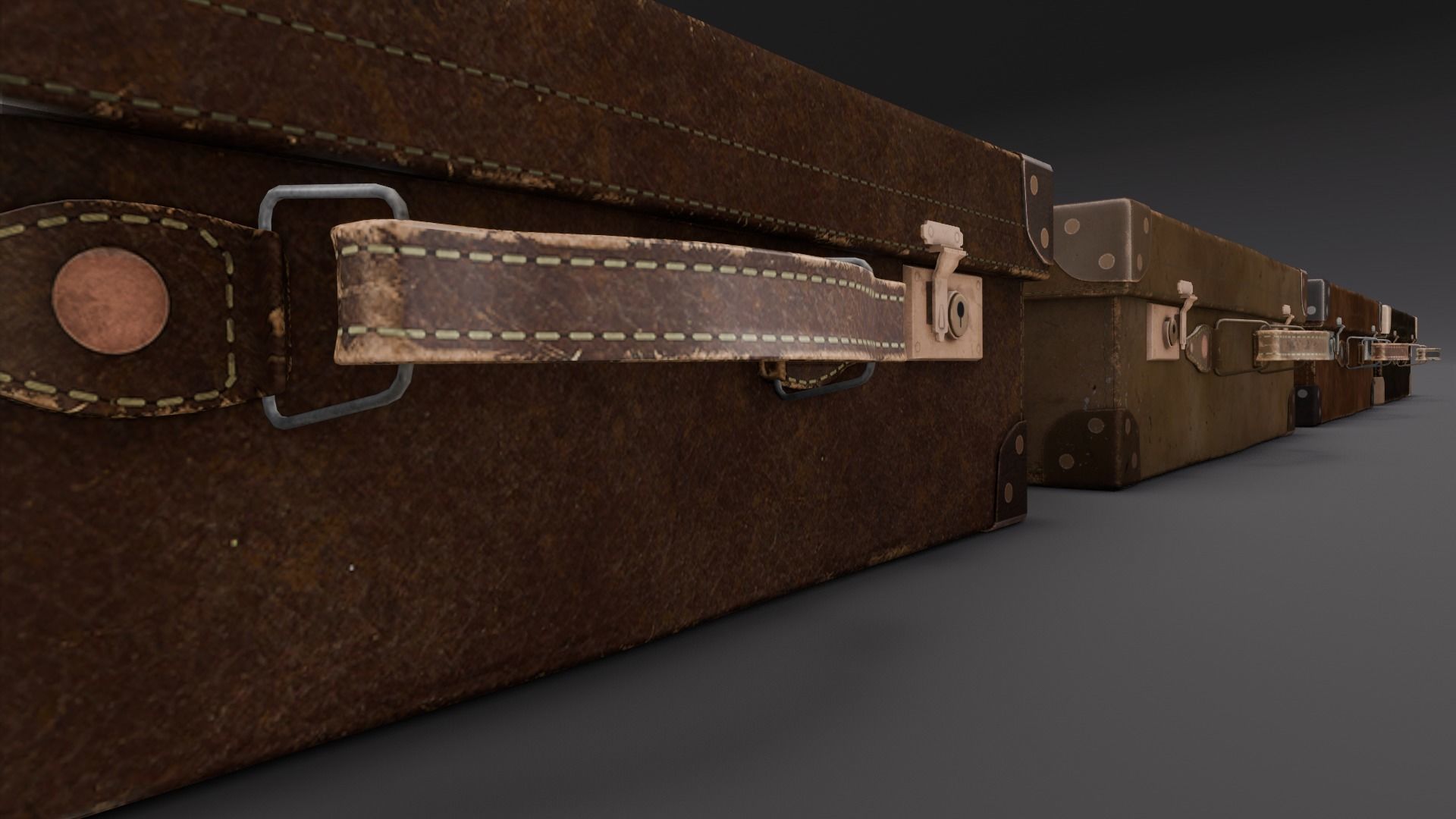 Suitcase Pack 3D Model Low-poly 3D model_1