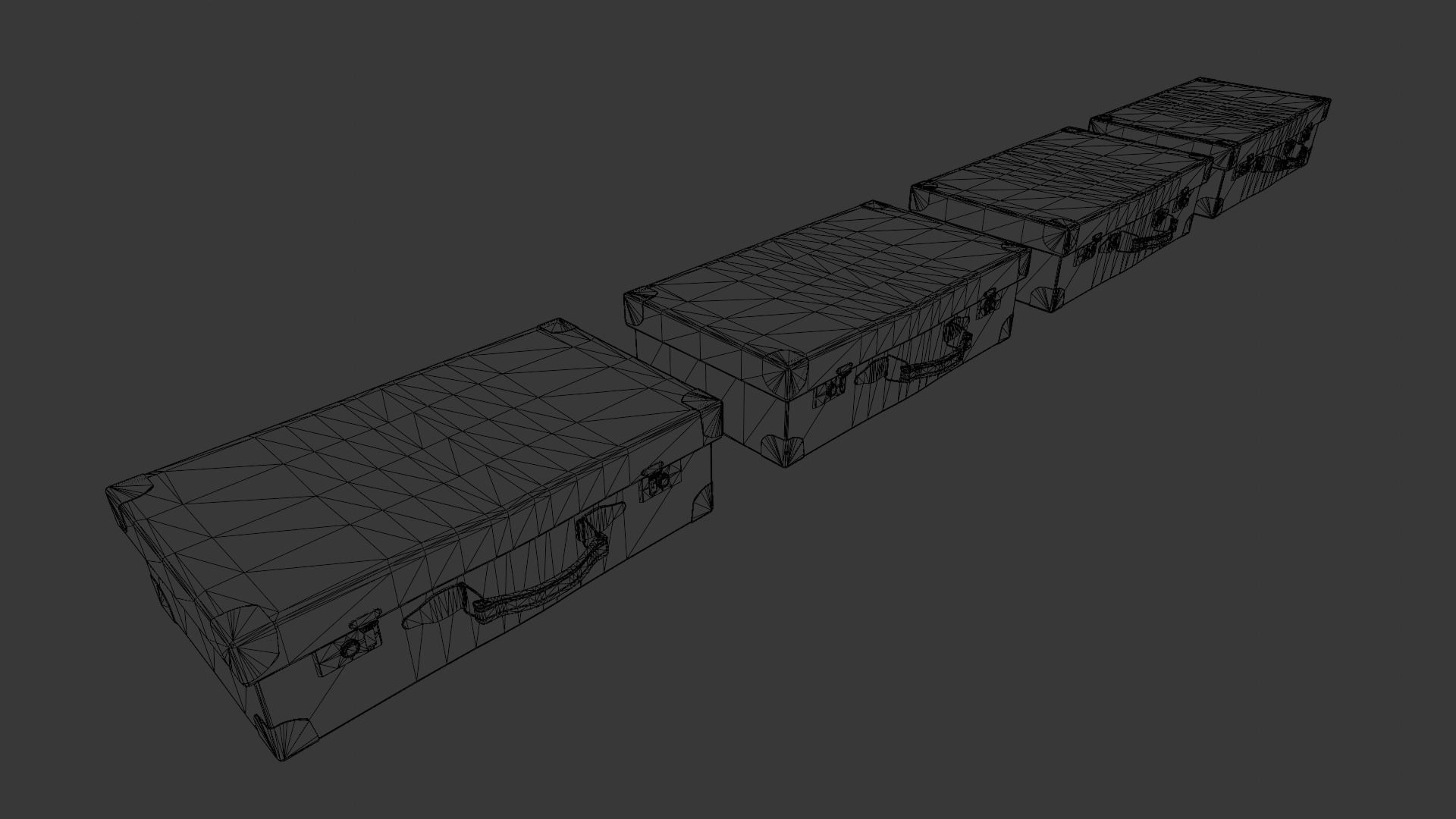 Suitcase Pack 3D Model Low-poly 3D model_8