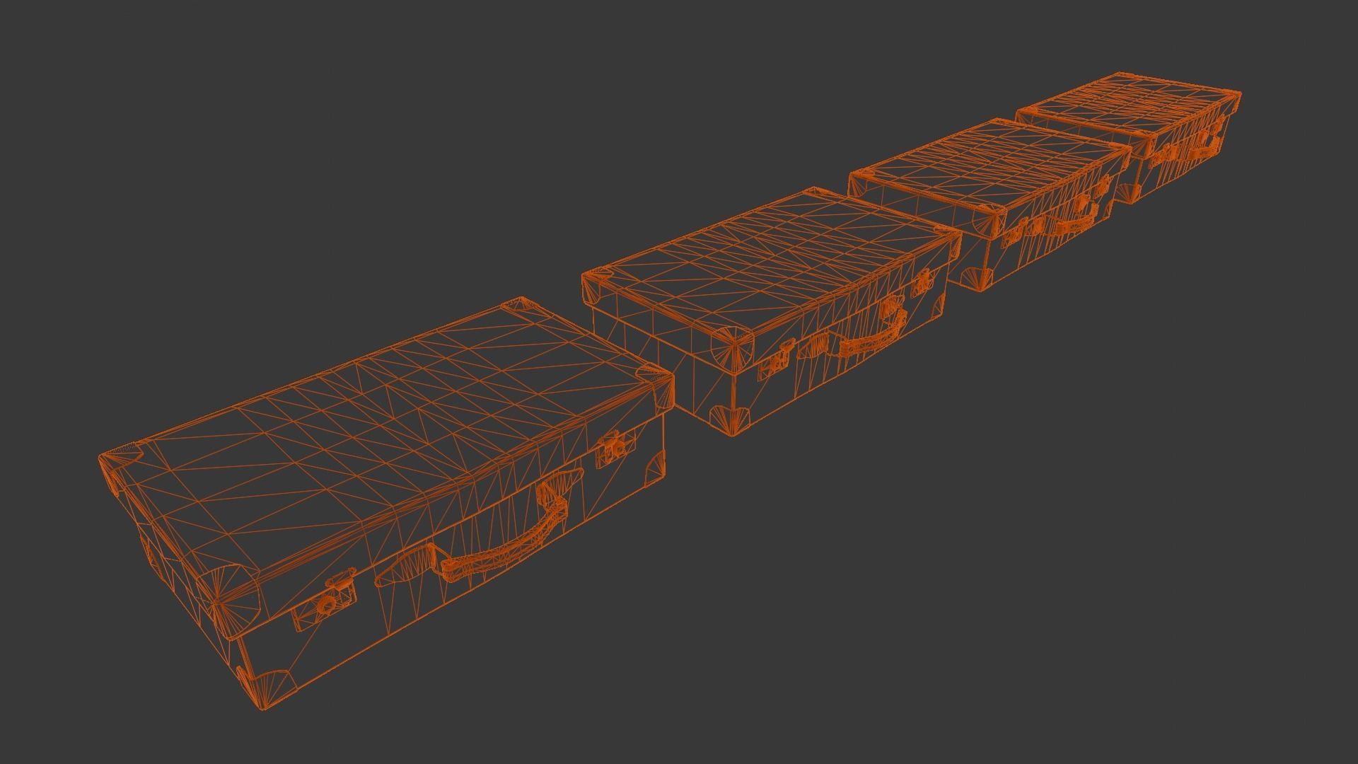 Suitcase Pack 3D Model Low-poly 3D model_9