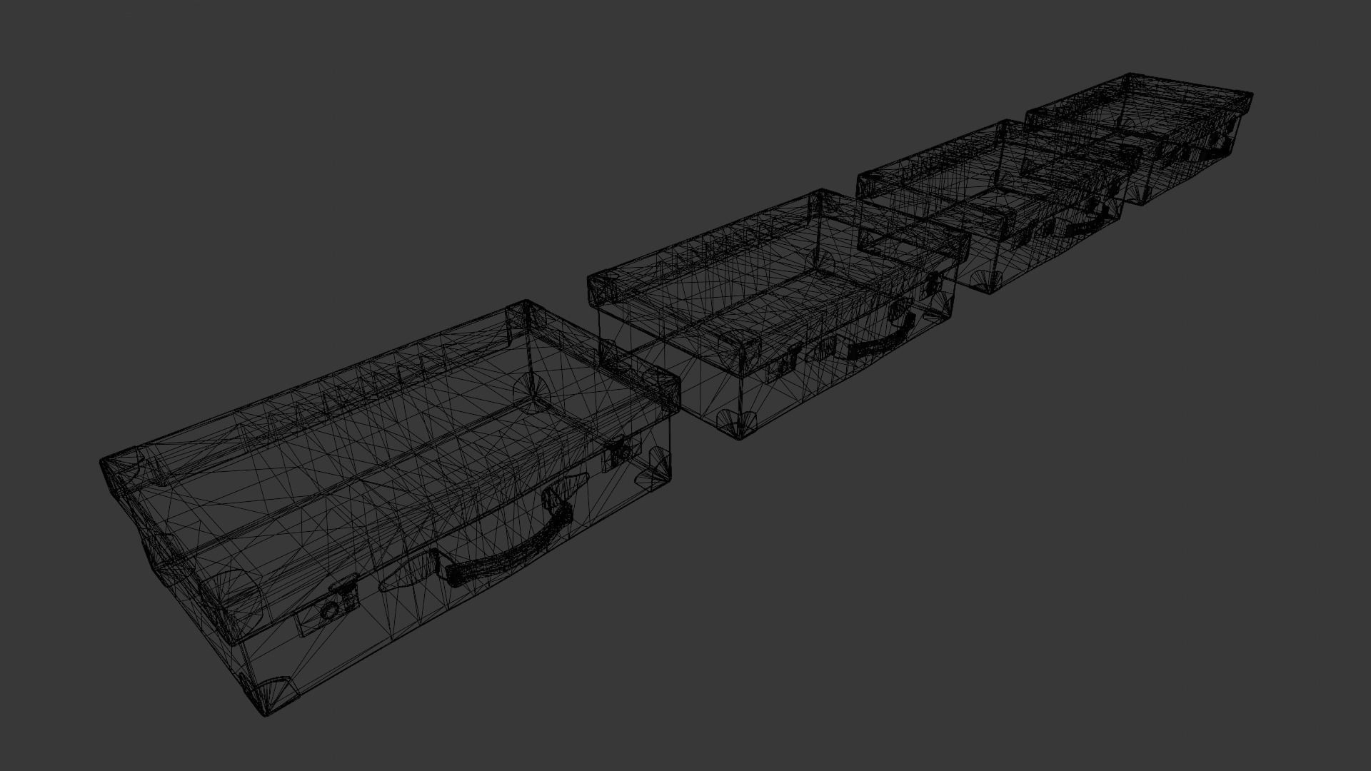 Suitcase Pack 3D Model Low-poly 3D model_7