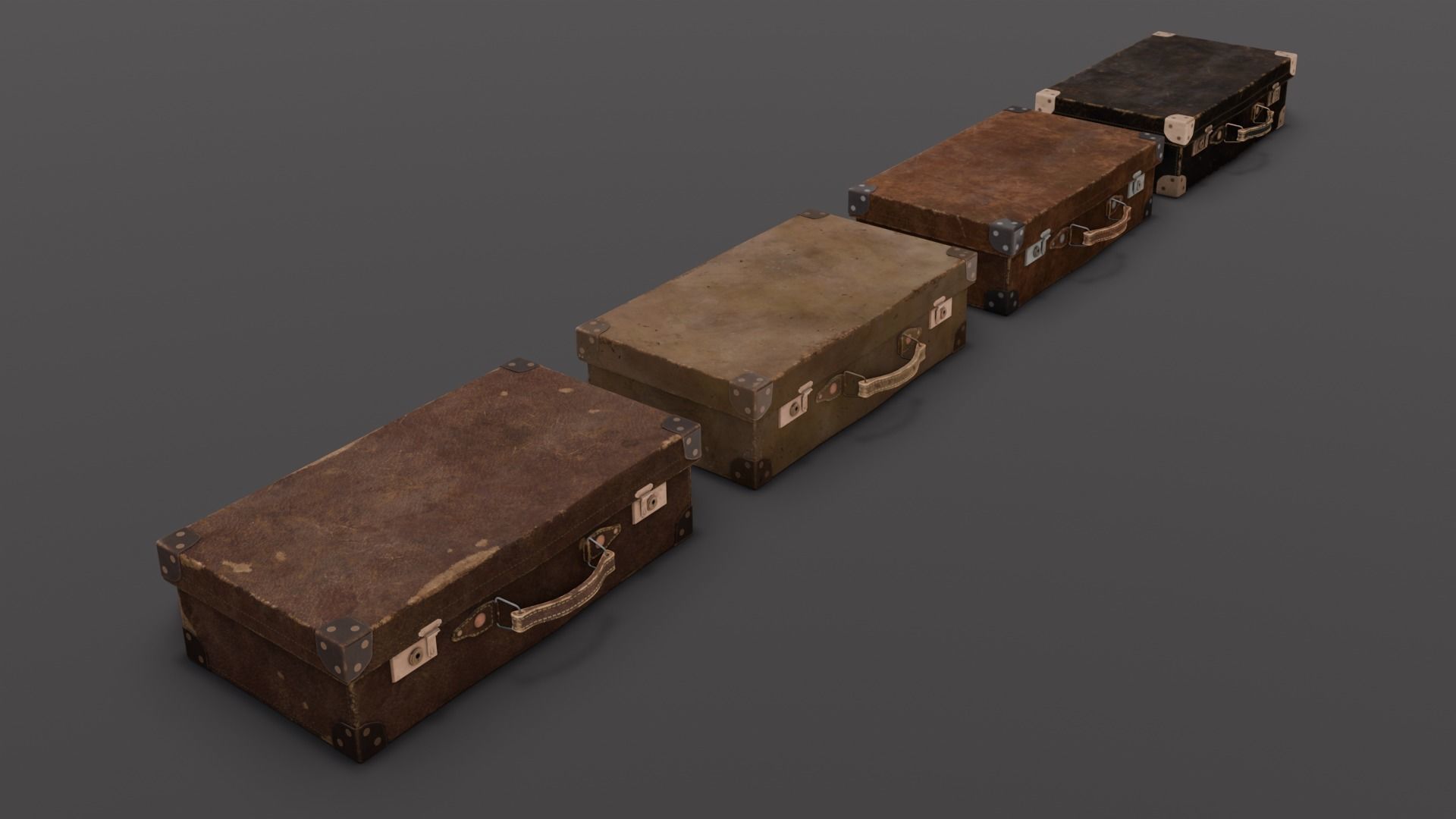 Suitcase Pack 3D Model Low-poly 3D model_16